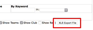 export game schedule to XLS